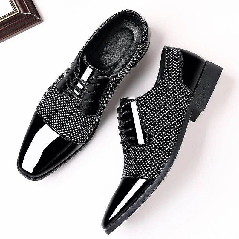 Oxford Wedding Shoes | Lace Up with Contrast Texture Detail
