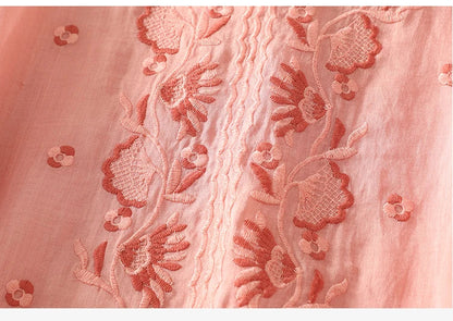 Women's V-Neck Embroidered Blouse