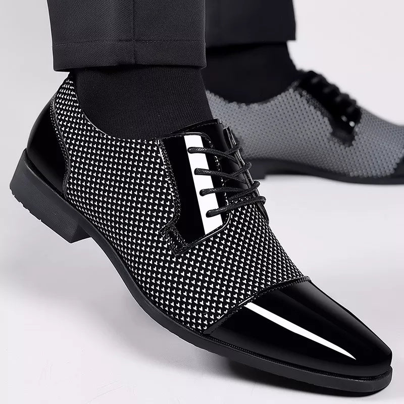 Oxford Wedding Shoes | Lace Up with Contrast Texture Detail