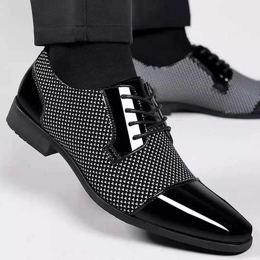 Oxford Wedding Shoes | Lace Up with Contrast Texture Detail