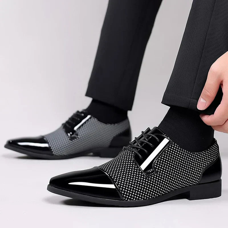 Oxford Wedding Shoes | Lace Up with Contrast Texture Detail