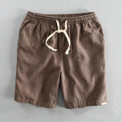 Linen Shorts | Drawstring Elastic Waist