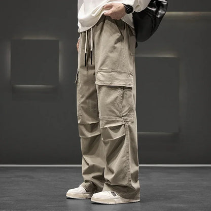 Men’s Casual Wide Leg Cargo Trousers