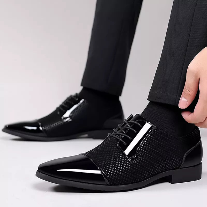 Oxford Wedding Shoes | Lace Up with Contrast Texture Detail