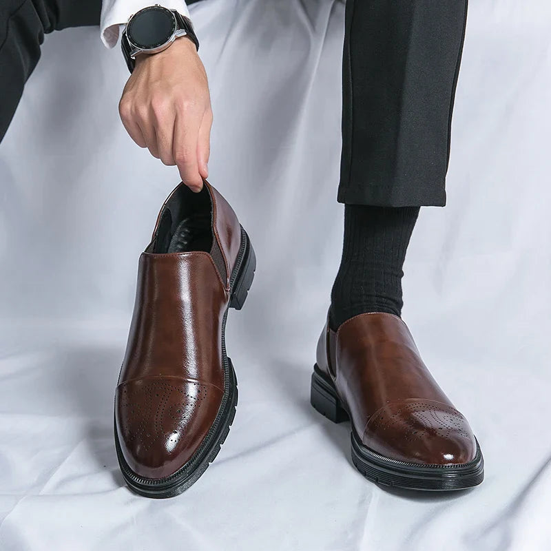 Slip On Dress Shoes | Classic Formal Cap Toe Design