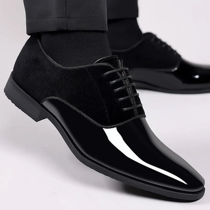 Oxford Dress Shoes | Contrast Finish with Lace Up Design