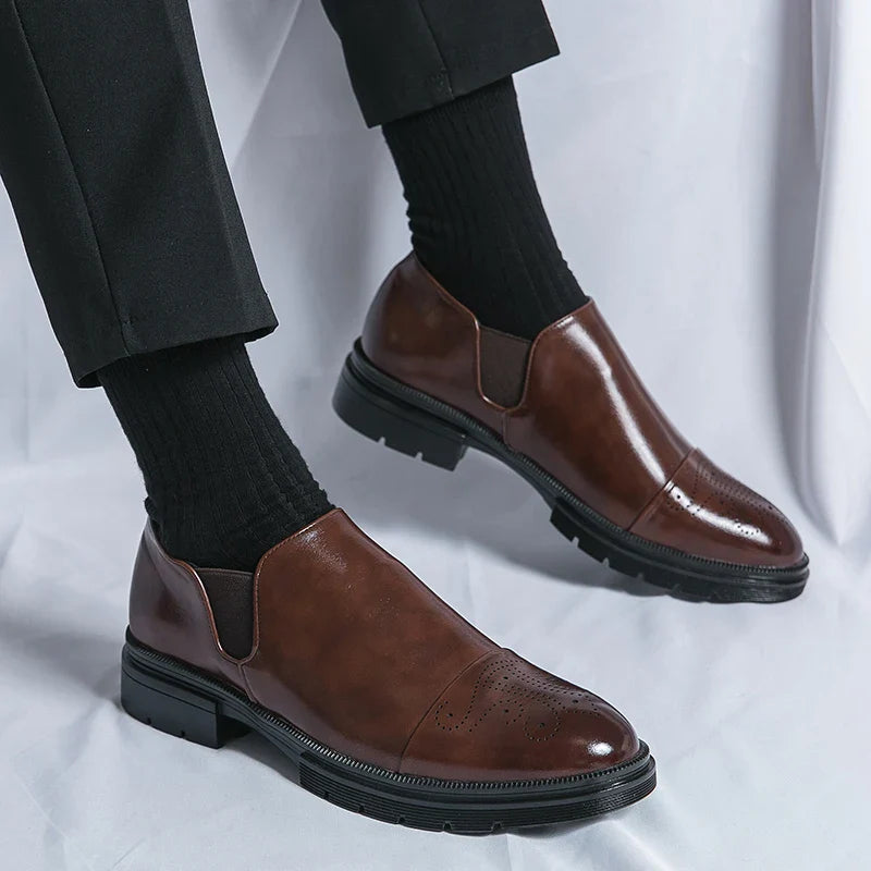 Slip On Dress Shoes | Classic Formal Cap Toe Design