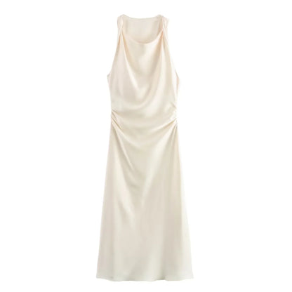 Women's Halterneck Ruched Evening Dress