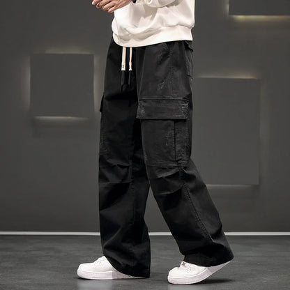 Men’s Casual Wide Leg Cargo Trousers