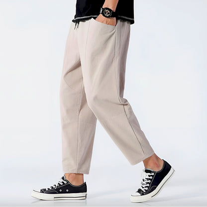 Cropped Cotton Pants