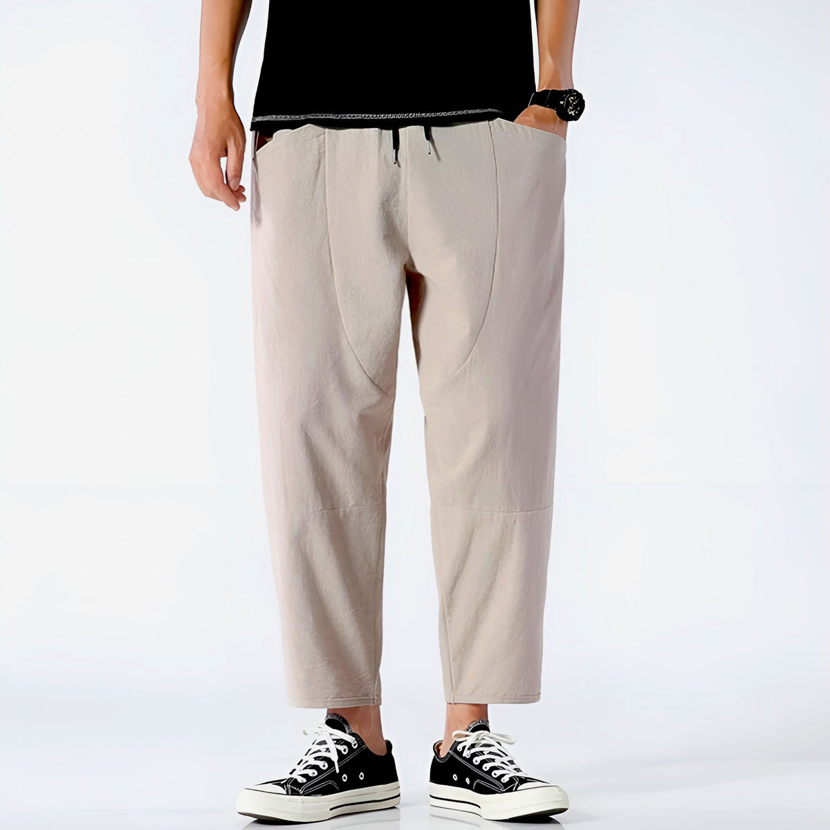 Cropped Cotton Pants