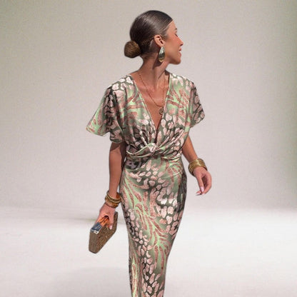Women's Wedding Guest Wrap Maxi Dress