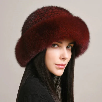 Winter Hat | Wide Brim Fluffy Style