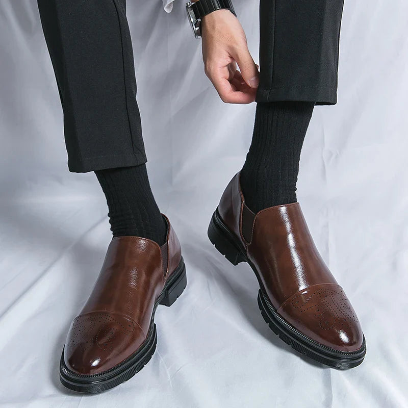 Slip On Dress Shoes | Classic Formal Cap Toe Design