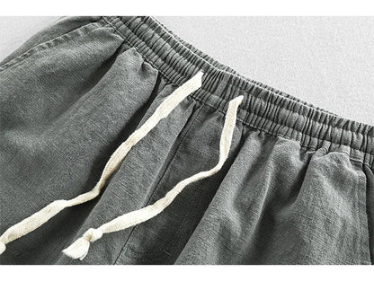 Linen Shorts | Drawstring Elastic Waist