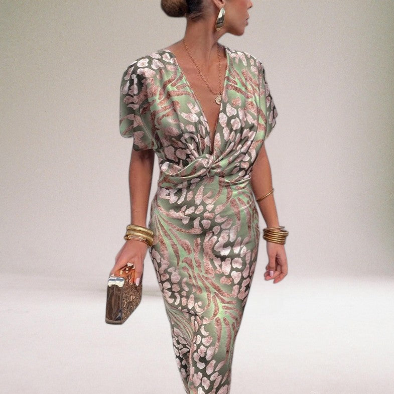 Women's Wedding Guest Wrap Maxi Dress