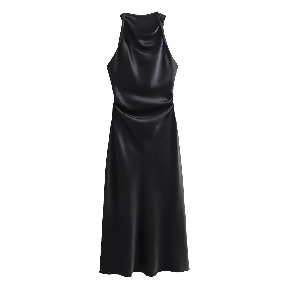 Women's Halterneck Ruched Evening Dress