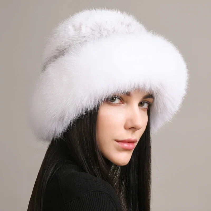 Winter Hat | Wide Brim Fluffy Style