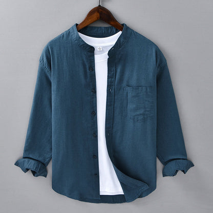 Linen Trucker Shirt for Men