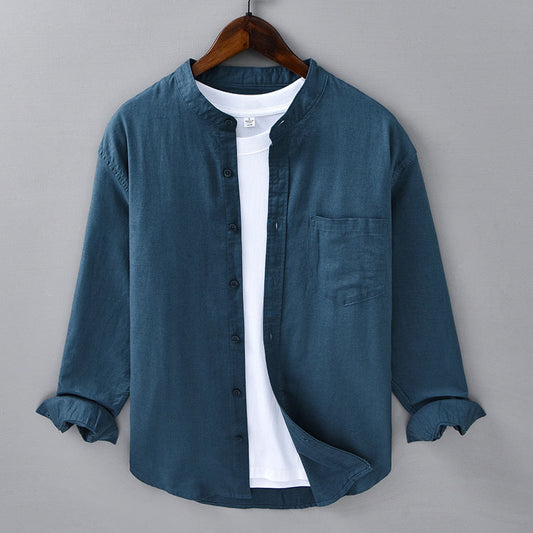Linen Trucker Shirt for Men