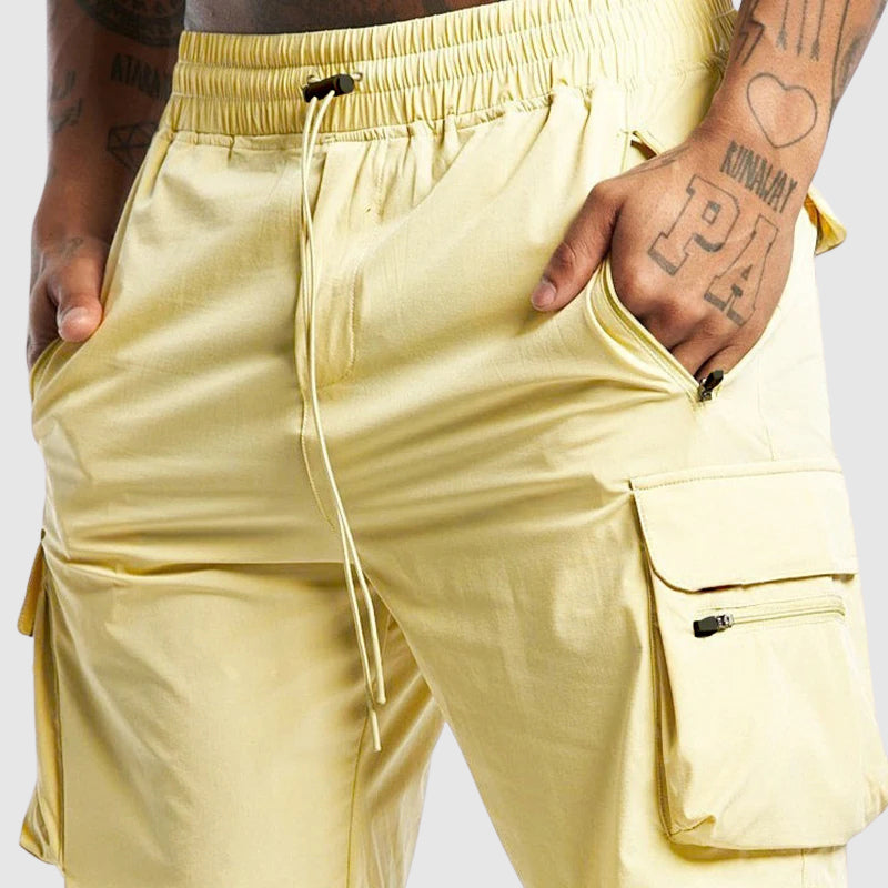 Cargo Shorts | Men's Drawstring Zip Pockets