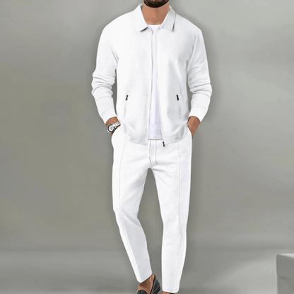 Men’s Tracksuit Two Piece Zip Jacket And Trousers Set | For Smart Casual And Travel