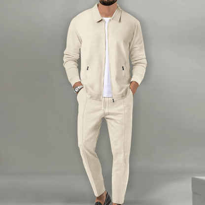 Men’s Tracksuit Two Piece Zip Jacket And Trousers Set | For Smart Casual And Travel