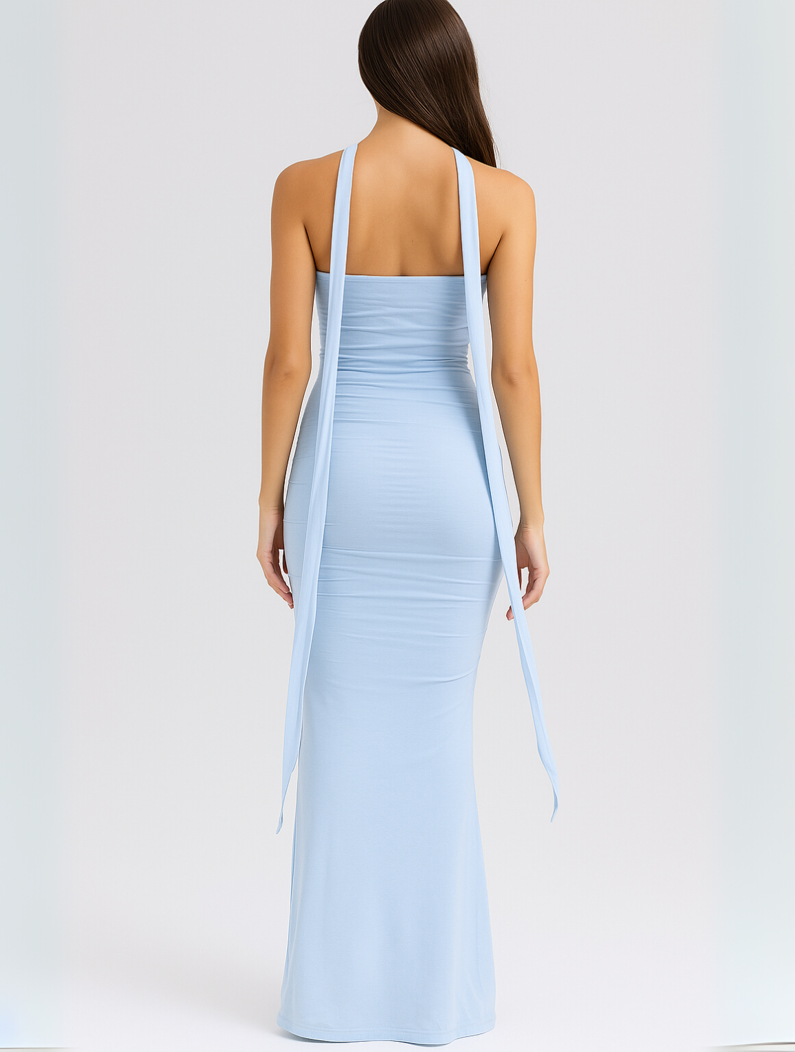 Women’s Maxi Dress with Strapless Choker