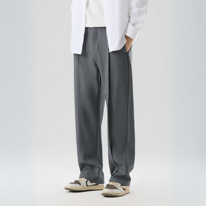 Trousers Men's Wide Leg Pleated