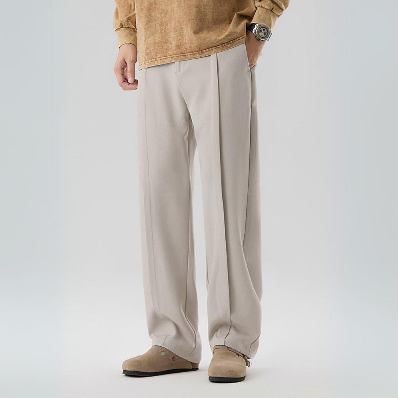 Trousers Men's Wide Leg Pleated