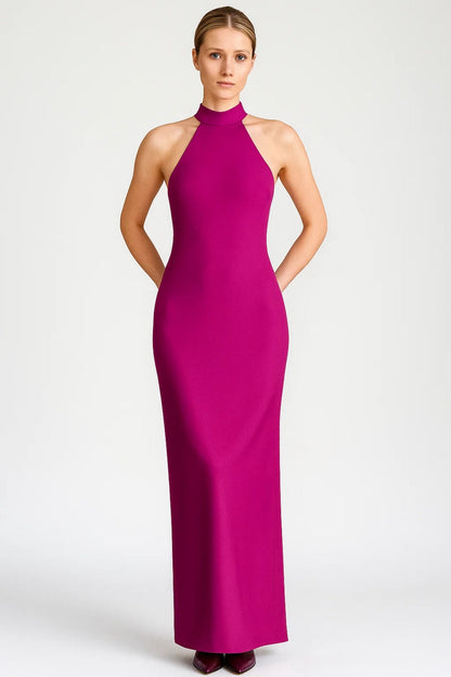 Women’s Flowing Halter Neck Maxi Dress