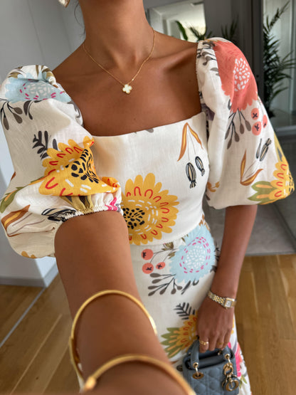 Women’s Square Neck Floral Maxi Dress
