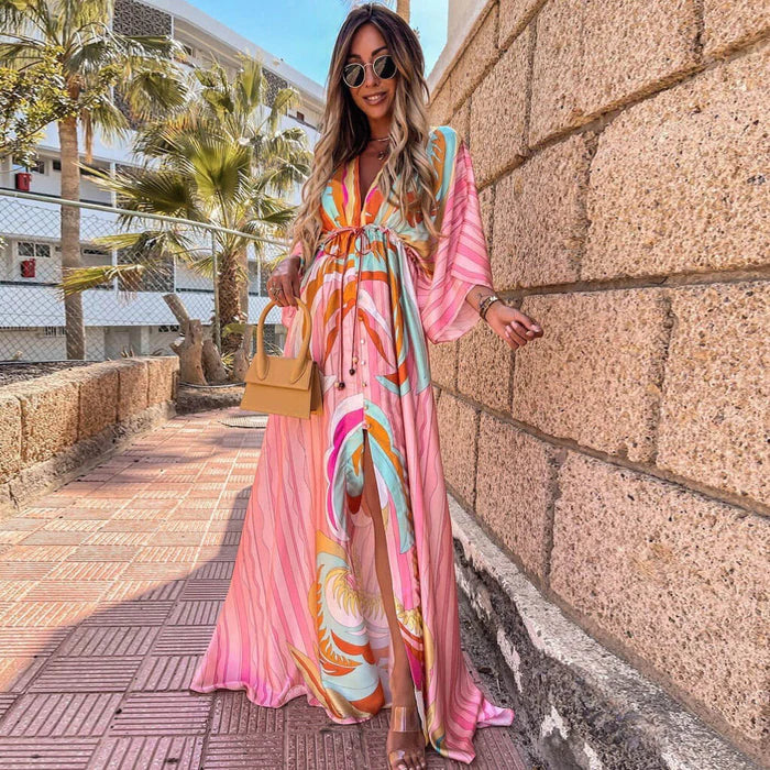 Women's Graphic Print Maxi Dress
