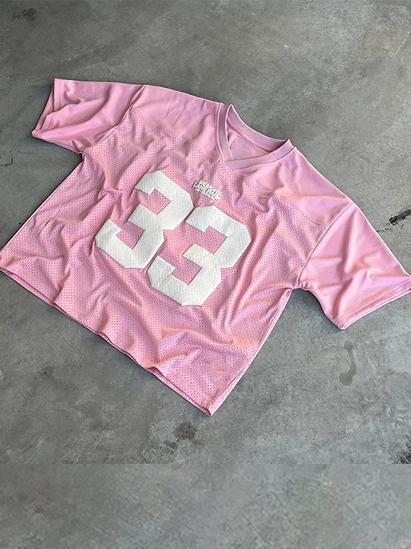 Women’s Oversized Football Jersey T Shirt | Number Graphic Y2K Streetwear