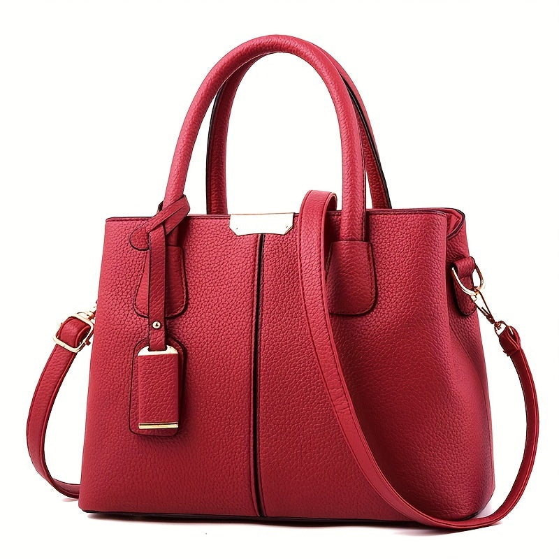 Work Handbag | Structured Shoulder Bag with Strap Detail