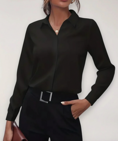 Women’s Long Sleeve Collared Blouse
