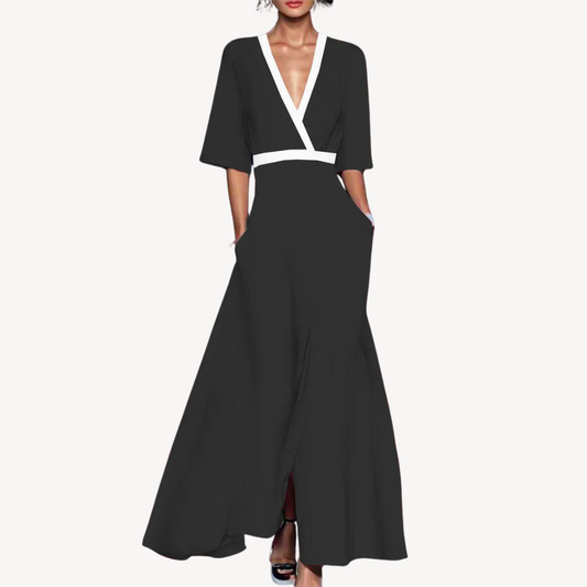 Women's Elegant Maxi Wedding Guest Evening Dress