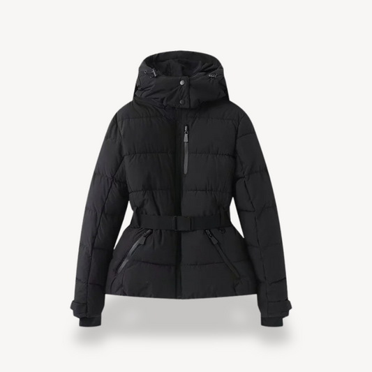 Puffer Jacket | Belted Hooded Style for Winter