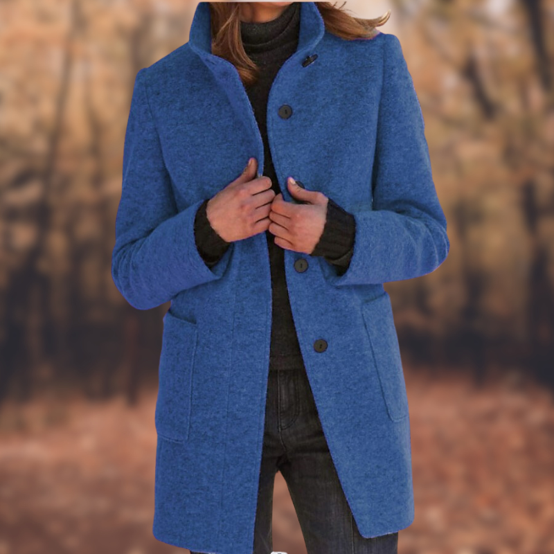 Long Coat | Button Front with Straight Fit