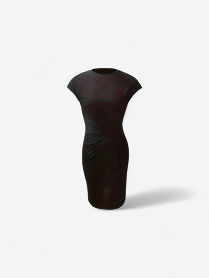 Women’s Ruched Formal Wrap Bodycon Midi Dress