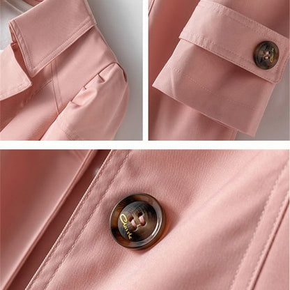 Long Trench Coat | Single Button Front with Tailored Style