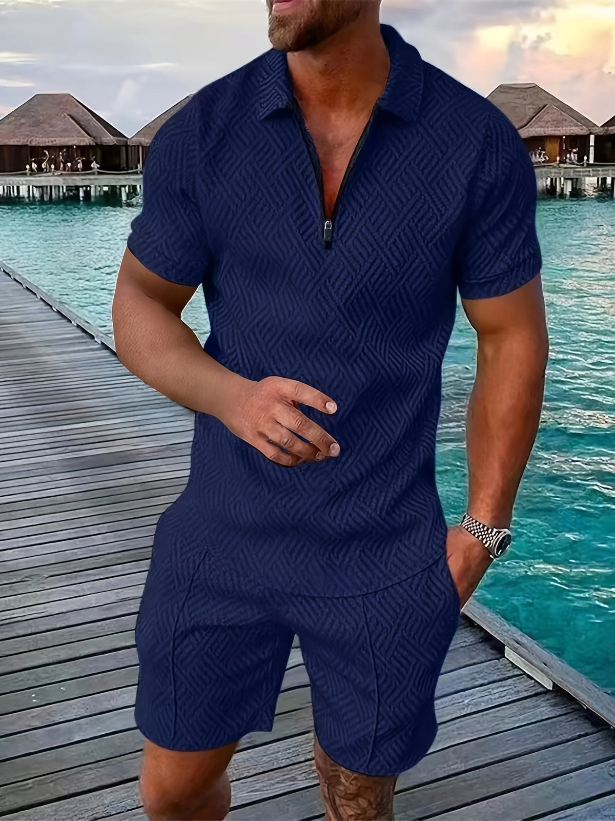 Men's Shirt and Shorts Set