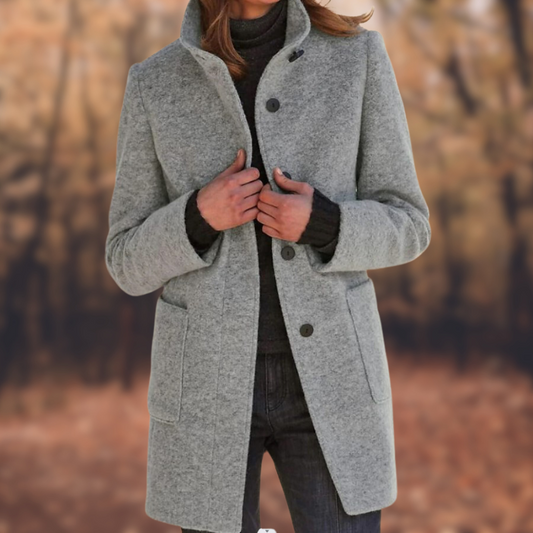Long Coat | Button Front with Straight Fit