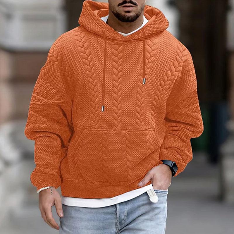 Pullover Hoodie | Cable Knit Pattern with Drawstring Hood