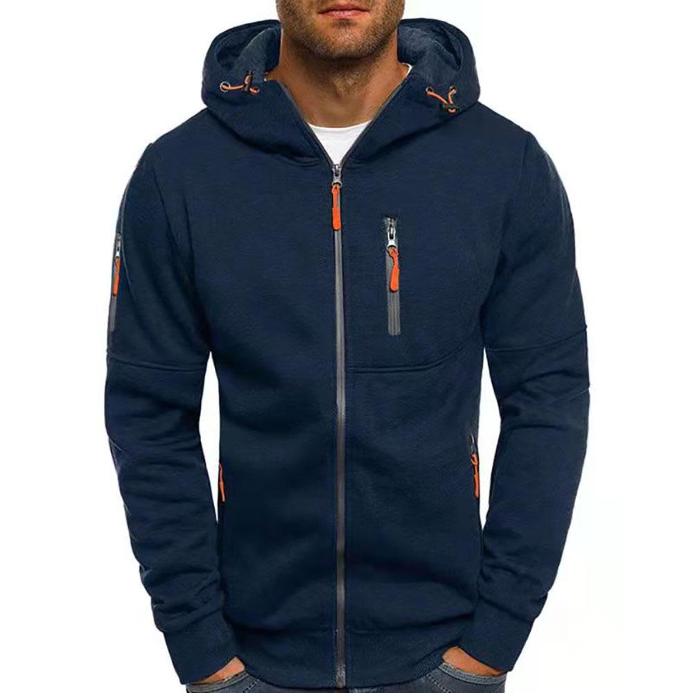 Zip Up Hoodie | Drawstring Hood with Multiple Zipper Pockets