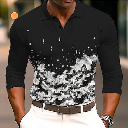Long Sleeve Polo Shirt | Slim Fit Party Style