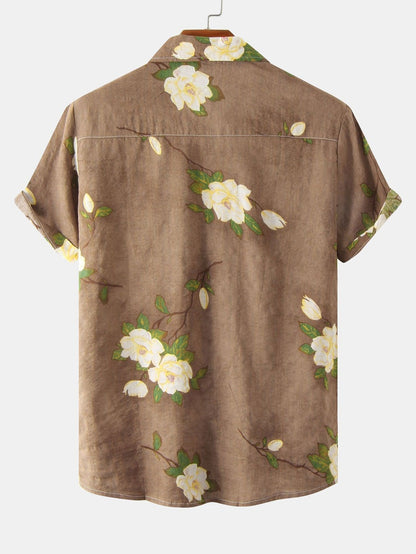 Men's Floral Short Sleeve Shirt
