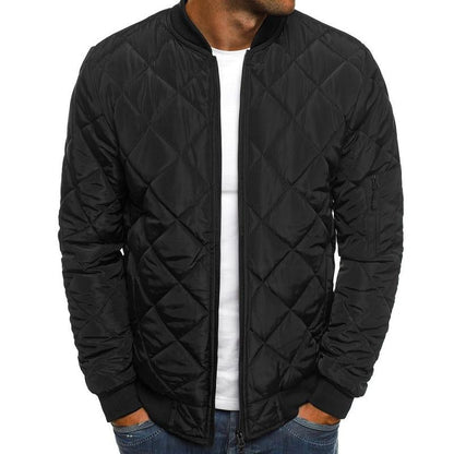 Quilted Bomber Jacket | Zip Front Classic Fit