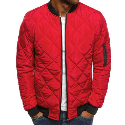 Quilted Bomber Jacket | Zip Front Classic Fit