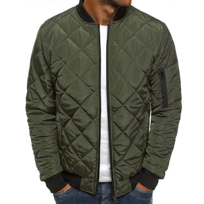Quilted Bomber Jacket | Zip Front Classic Fit